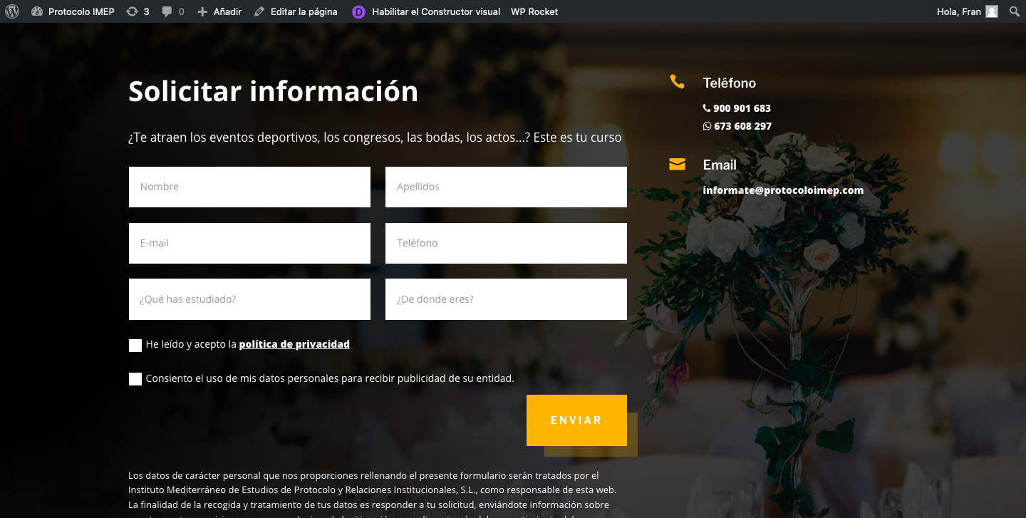 Ejemplo formulario landing page 2