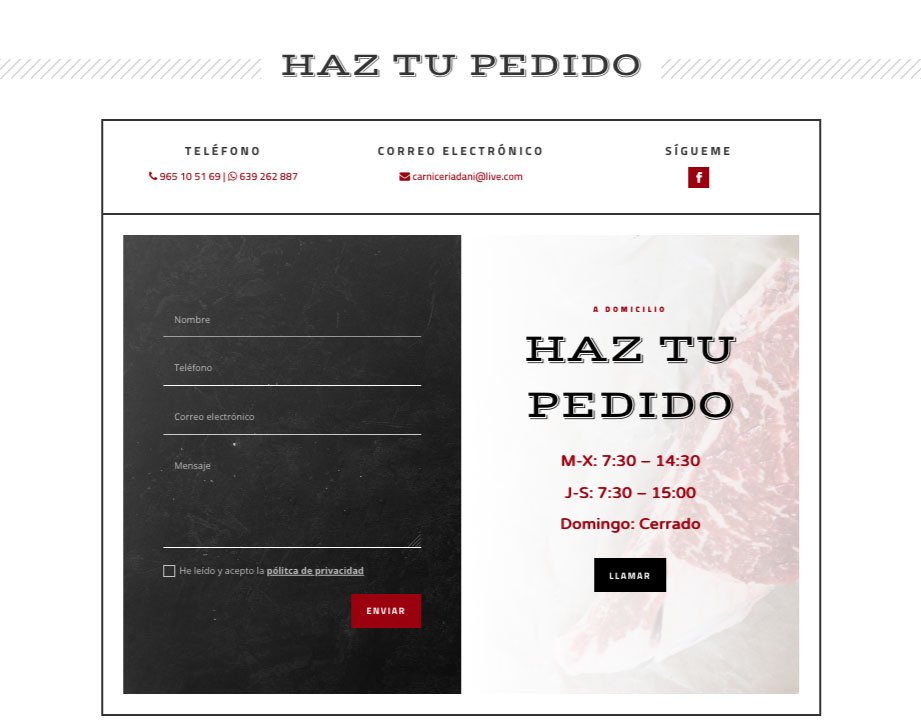 Ejemplo formulario landing page