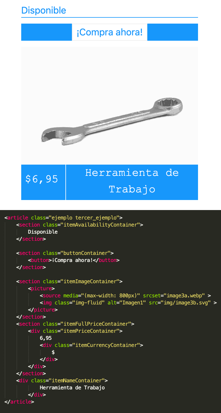 Ejemplo de detalle de producto C