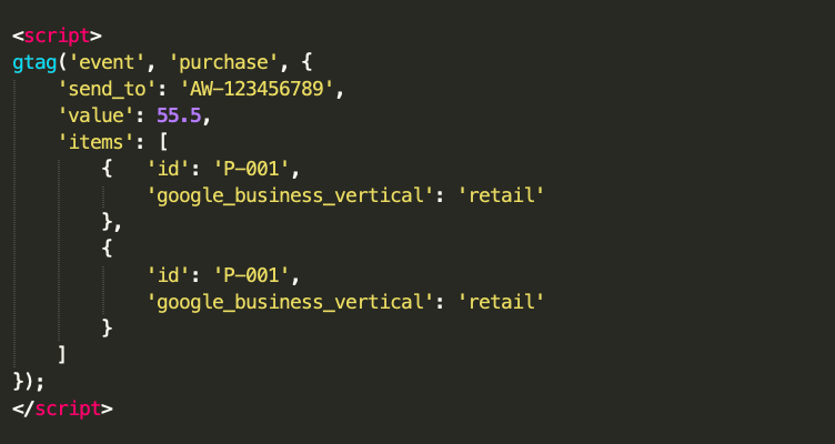Implementar el Código de Conversiones y de Remarketing Dinámico de Google Ads
